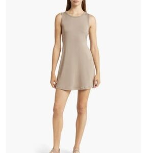 Beyond Yoga Out of Town Sleeveless Dress in Birch